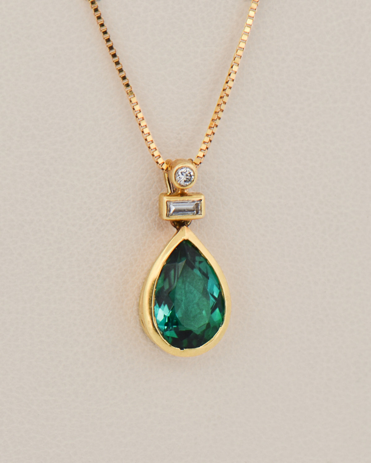 Vintage H.Stern Green Tourmaline and Diamond Pendant