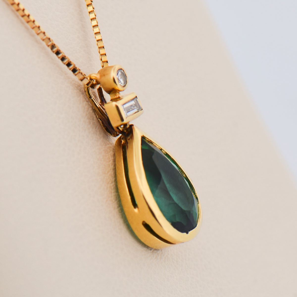 Vintage H.Stern Green Tourmaline and Diamond Pendant
