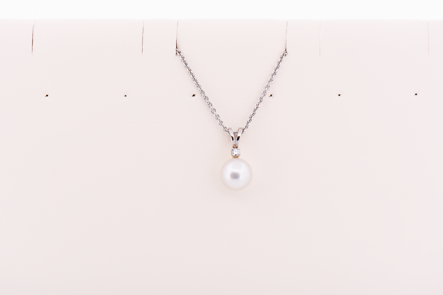 White Akoya Pearl Pendant & Earring Set in 14k White Gold