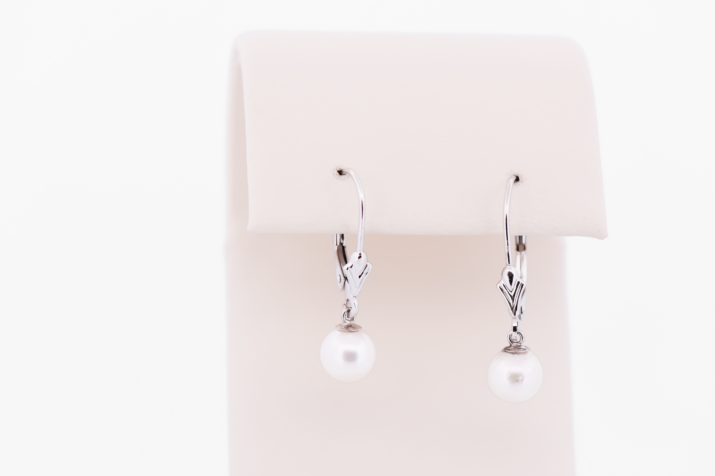 White Akoya Pearl Pendant & Earring Set in 14k White Gold